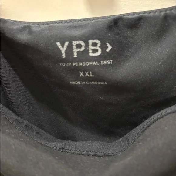 Abercrombie & Fitch Black Sports Bra with Tan Piping size XXL - Picture 5 of 5